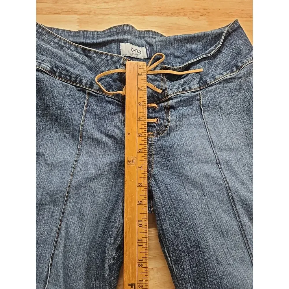 Jordache Vintage Y2K Lo-Rise Women's Blue Jeans Carpenter Capris‎ Size 13/14
